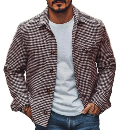 Mens 3D Digital-print Loose-fit Jacket